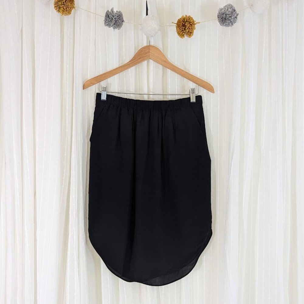Madewell - Silk Island Skirt - Black - Size Small